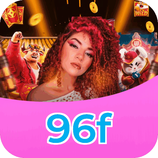 Interface do aplicativo 96f mostrando jogos disponíveis no iOS e Android